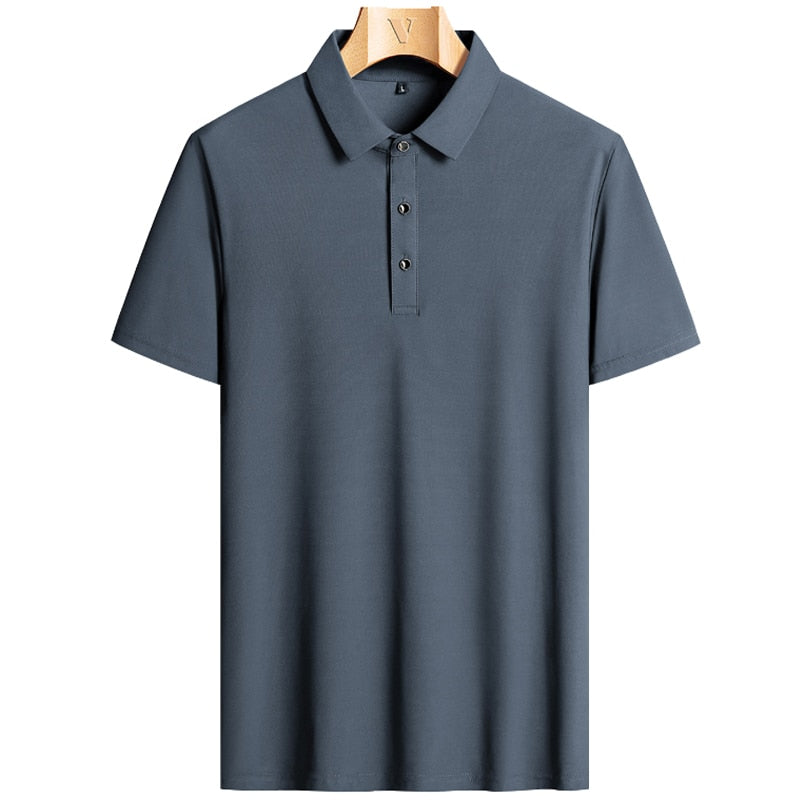 [Kit 10 Camisas] - Polo de Alto Padrão Deluxe™ em Seda Gelo / As Inigualáveis em Luxo, Conforto e Frescor!